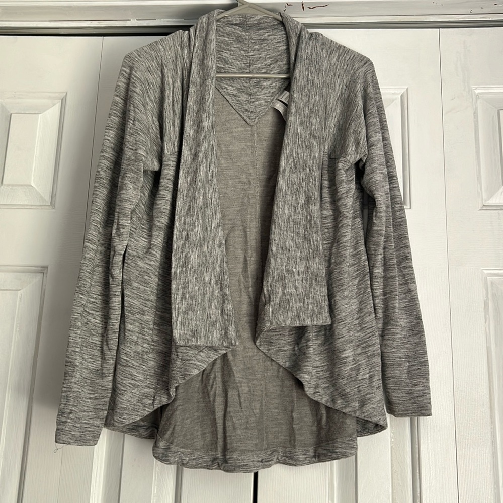 Athleta Grey Cardigan - Lower in back, higher in front